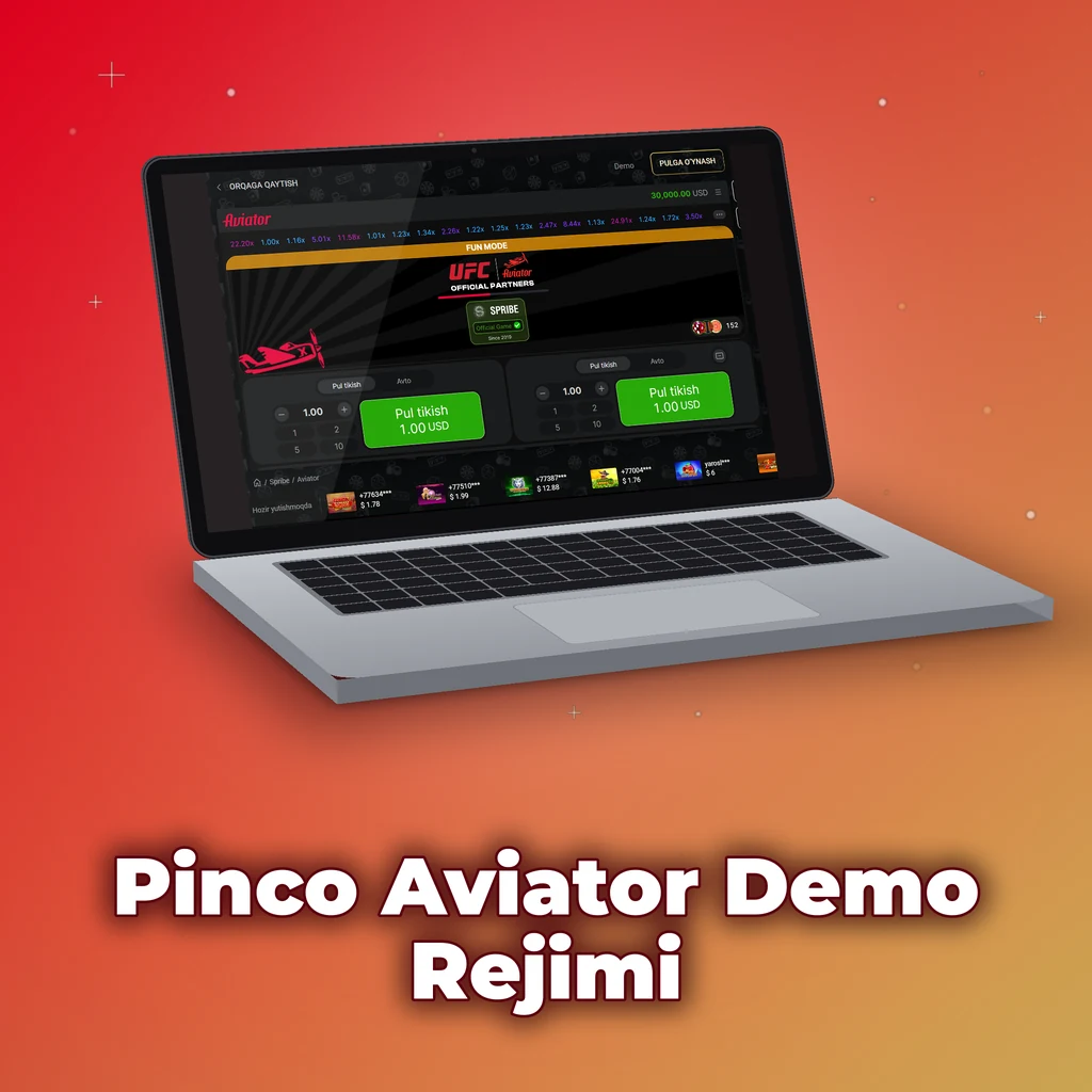 Pinco Aviator demo rejimi (Fun Mode): virtual balans bilan haqiqiy pulsiz mashq qilish
