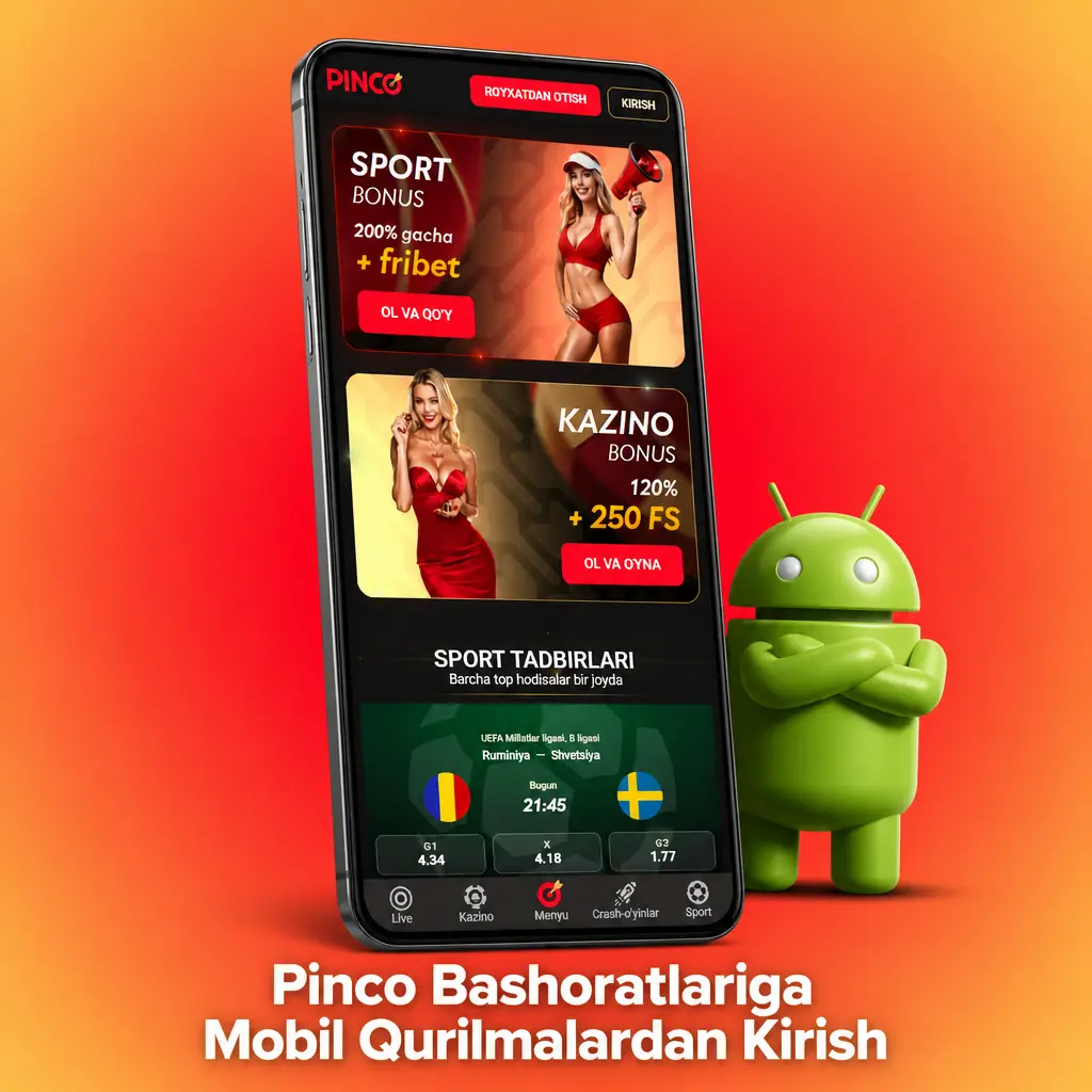 Pinco mobil ilovasi orqali Android qurilmalarda bashorat bozorlariga kirish va hisobni kuzatish imkoniyati